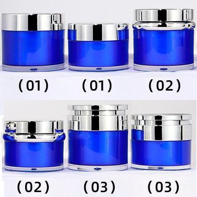 blue jar with silver cap