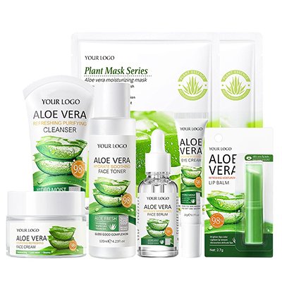 custom aloe vera skin care set