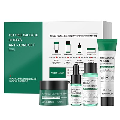 custom tea tree salicylic acid skincare set