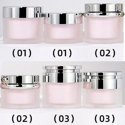 matte pink jars with silver cap
