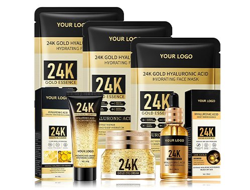 private label 24k gold skincare set