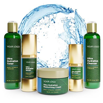 private label hydrating skincare set