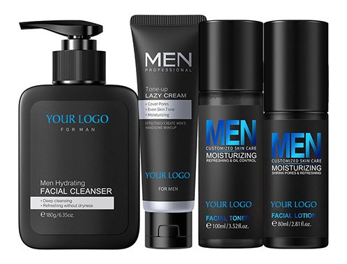 private label men moisturizing skin care set