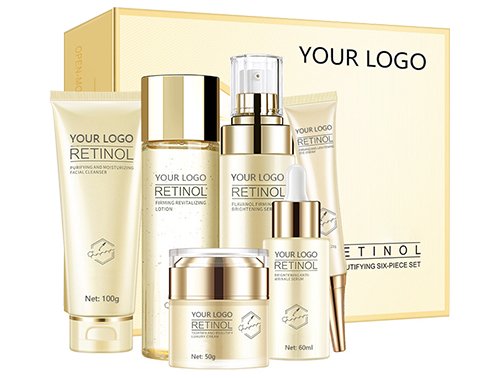 private label retinol skincare set