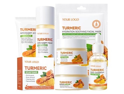 private label turmeric skincare set