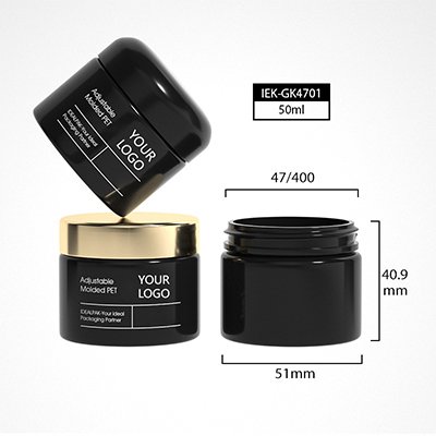 black jar with round cap