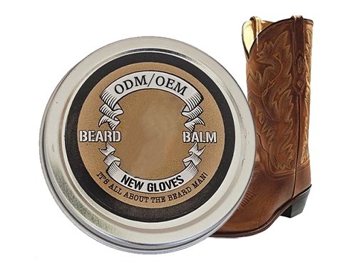 private label new gloves (leather) beard balm