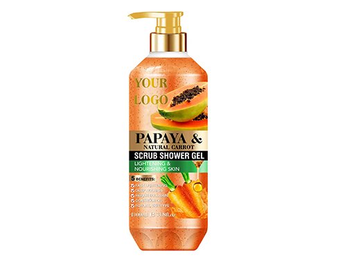 02 private label papaya carrot shower gels