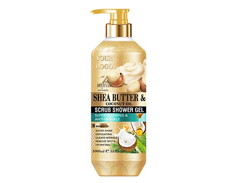 06 private label shea butter coconut oil shower gels