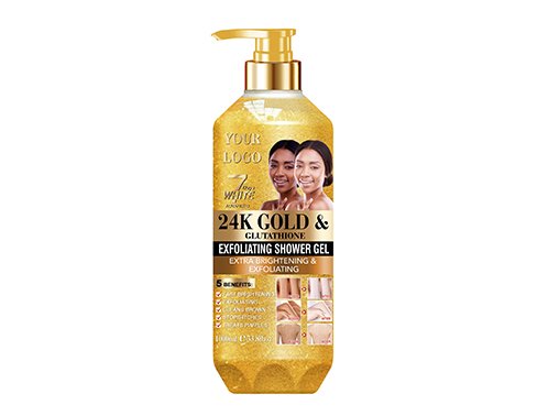 09 private label 24k gold glutathione shower gels