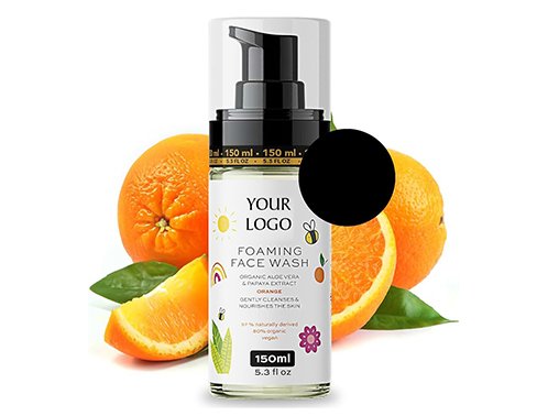 orange foaming face wash