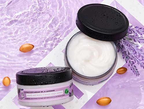 private label lavender and argan oil hair mask