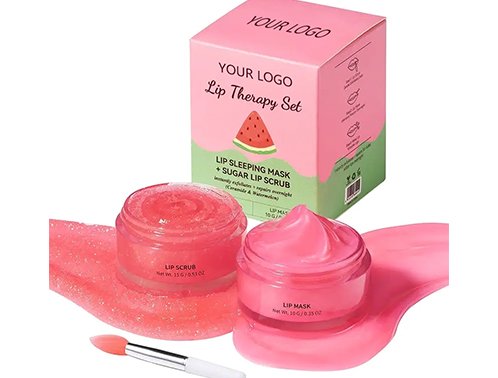 private label lip therapy set scrub