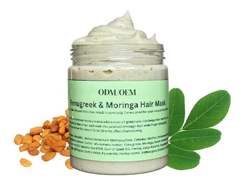 private label moringa fenugreek hair mask