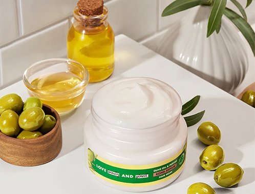 private label olive oil & peptide hair mask