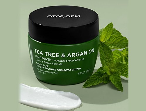 private label tea tree & argan oil hair mask