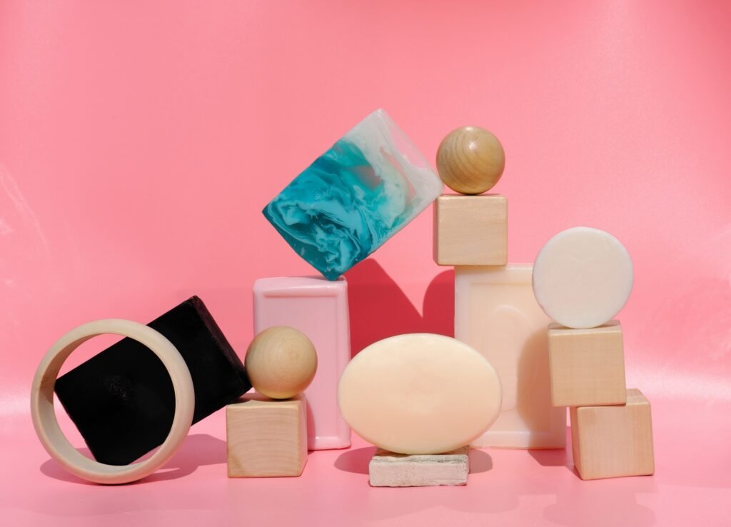 different types of soap. organic and natural soap